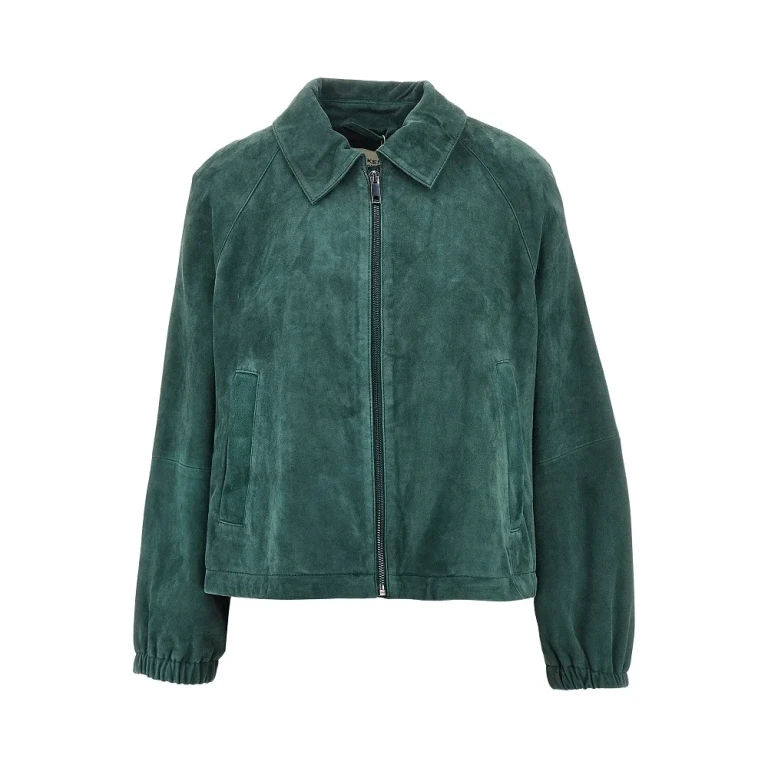 MAX MARA WEEKEND Suede leather jacket Woman 40