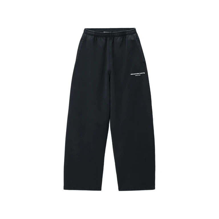 Pantalón de chándal de tiro medio relajado con estampado de logo