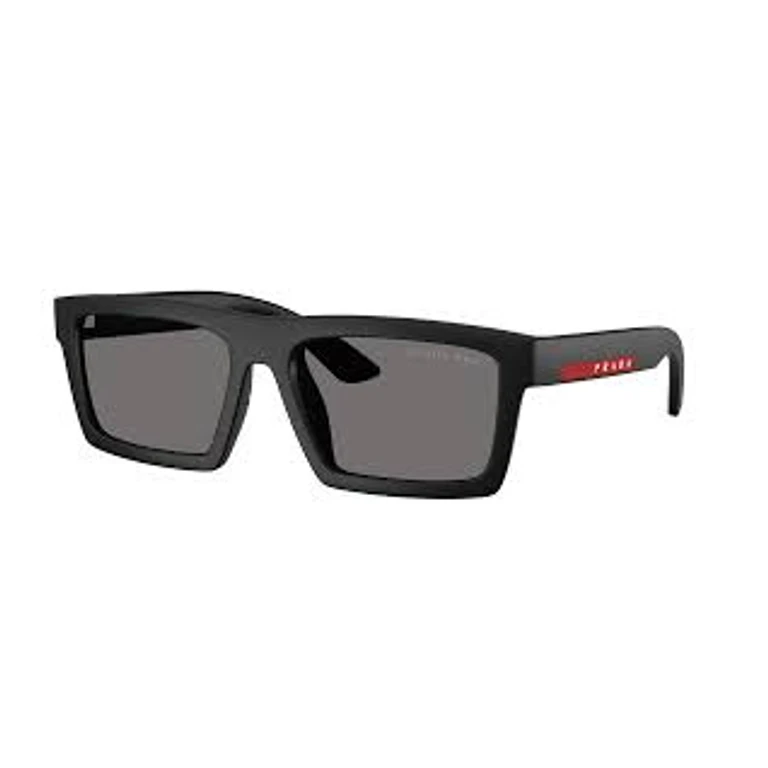 Polarized Grey Rectangular Mens Sunglasses PS A07S 1BO02G 55