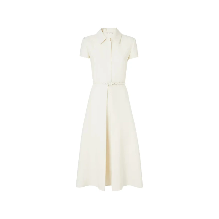 Ivory Wool And Silk Dress