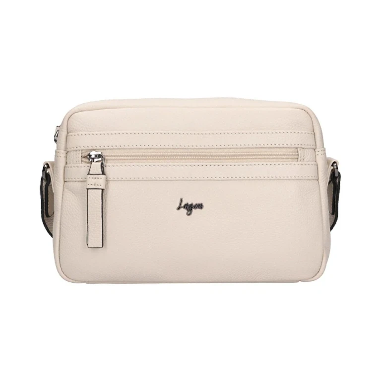 Women's White Leather Crossbody Bag 146