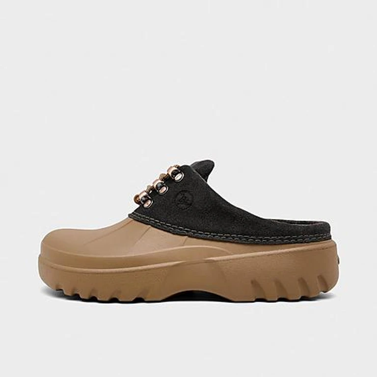 Zapatos casuales Crocs Axle Suede Mule en Sepia/Dark Cocoa