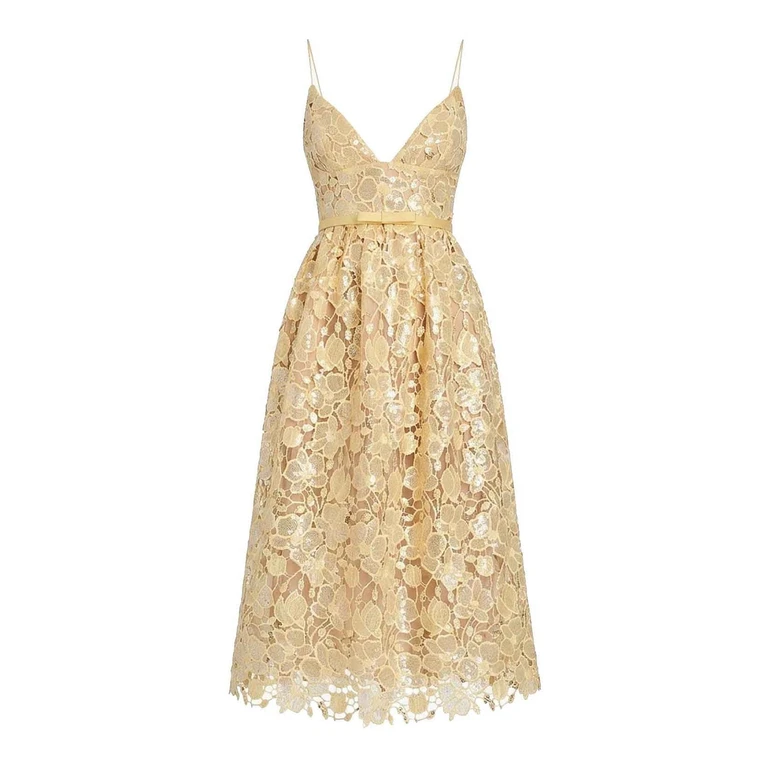 Retrofête Robe Au Genou - Métallique (1232417YW)