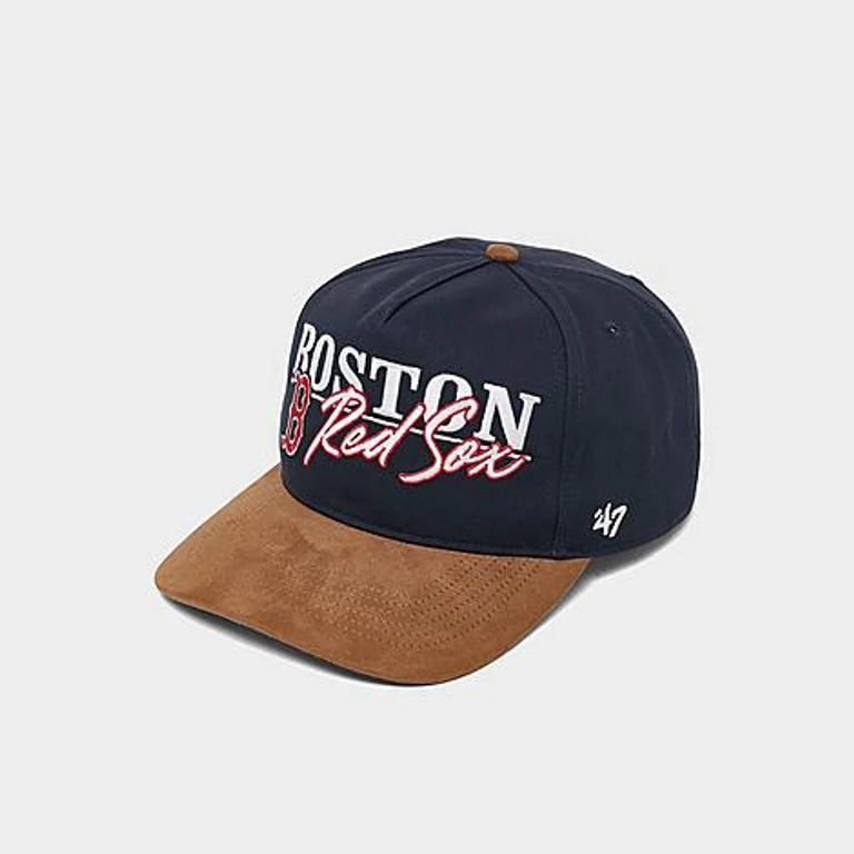 '47 ボストン・レッドソックス MLB スクライブライン ヒッチ スナップバックハット ダークネイビー/ブラウン