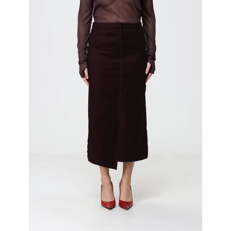 Midi Pencil Skirt in Pure Wool with Back Closure (1326WSK007362AACAI)