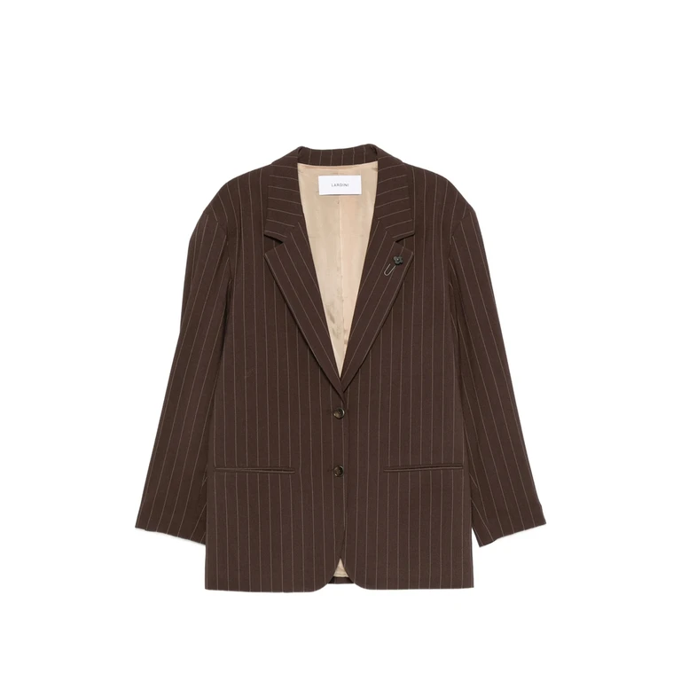 Pinstripe-pattern Single-breasted Wool Blazer