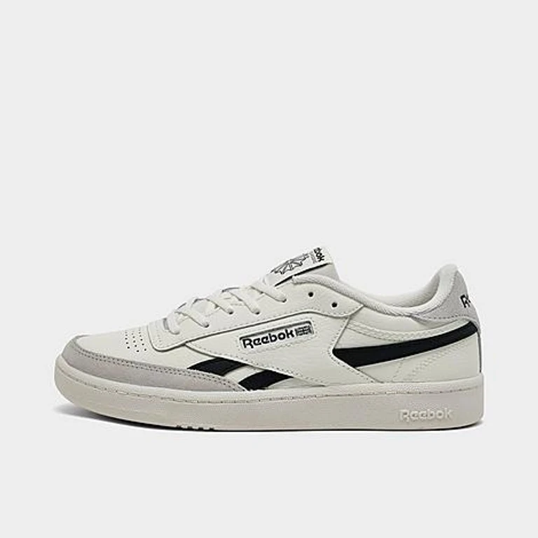 Big Kids Classic Club C Revenge Casual Shoes in Chalk/Black/New Grey Size: 3.5