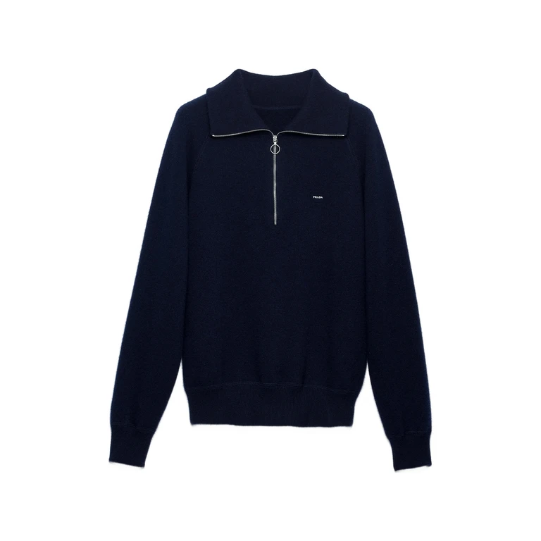 Wool And Cashmere Polo Sweater