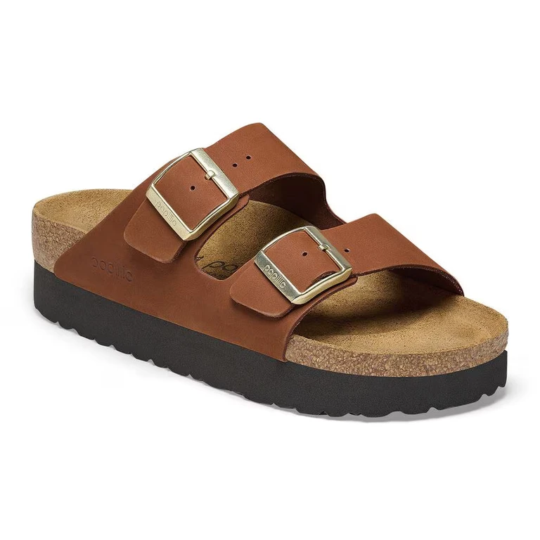 Arizona Pap Platform Nubuck Leather Pecan