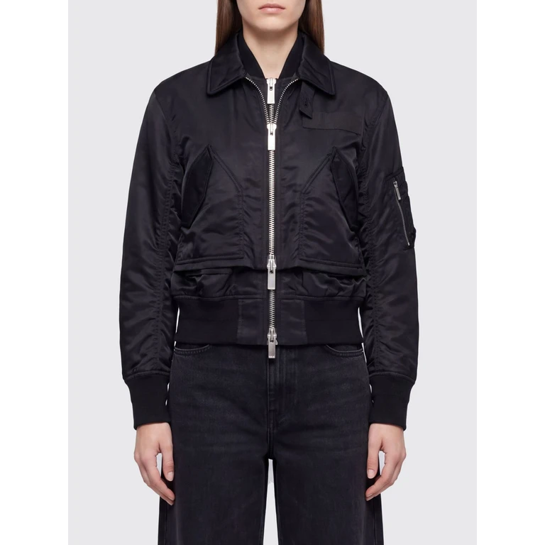 Cotton-Blend Bomber Jacket with Classic Collar and Zip Closure (2608582001)