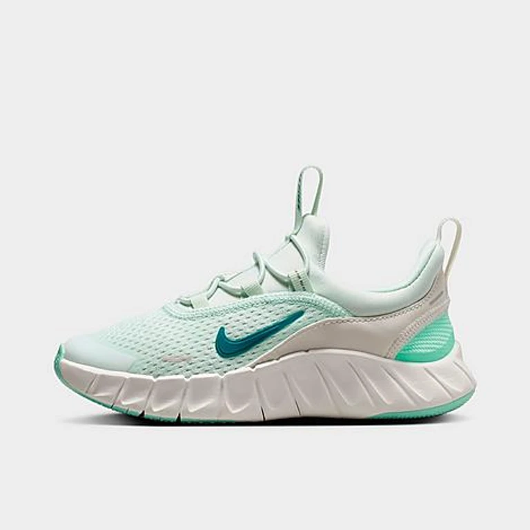 Nike Little Kids Free Ride Stretch Lace Running Shoes in Barely Green/Arctic Green/Phantom Size: 1.0