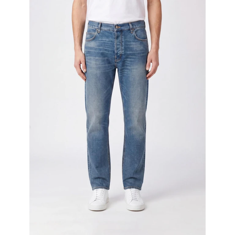 Blake Straight-Leg Jeans in Blue Cotton Denim (HEM03249DF192L0928L0928)