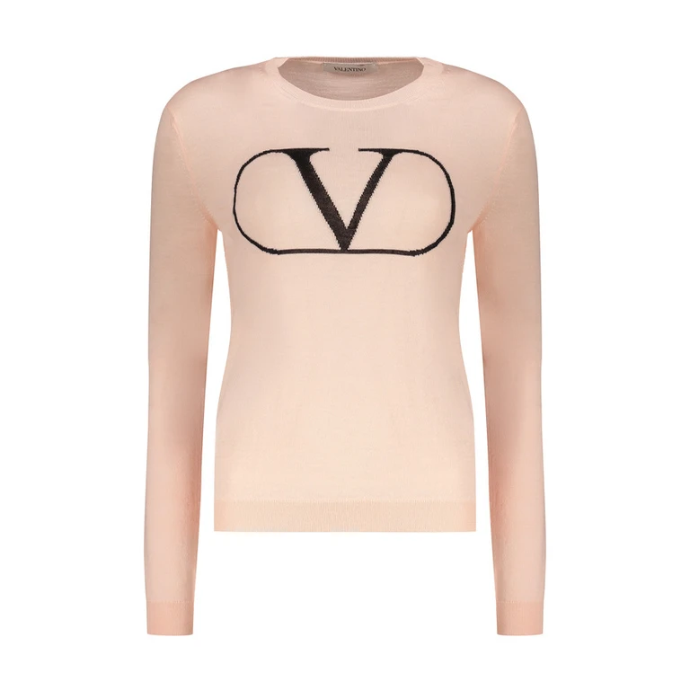 Womens Light Pink Wool Sweater