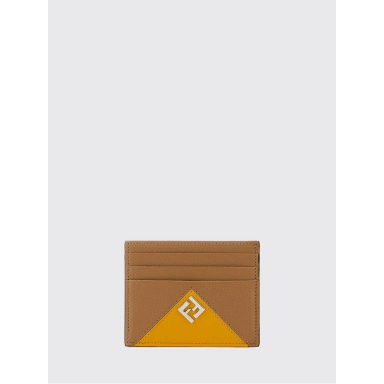 Lui FF Monogram Grained Leather Flat Card Holder with Logo (7M0164B09XF1X5F)