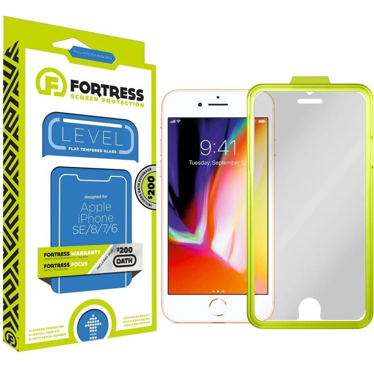 Compatible with Iphone Se/8/7/6/6s Screen Protector with $200 Device Coverage + Easy Installation Tool [9h Tempered Glass] Anti-Scratch, Drop Protection [Lifetime Replacements]
