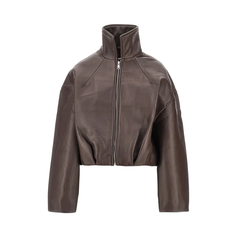 Leather Boxy jacket Woman 34