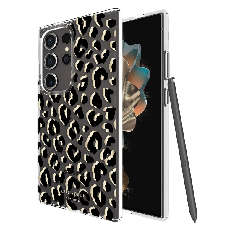 New York Samsung Galaxy S24 Ultra Case, Compatible with Wireless Charging - City Leopard Black