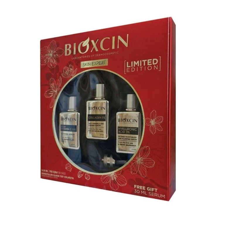 Skin Expert Skin Care Set: Vitamin C, Collagen & Hyaluronic Acid Serums for Intense Hydration, Radiant Skin & Anti-Aging