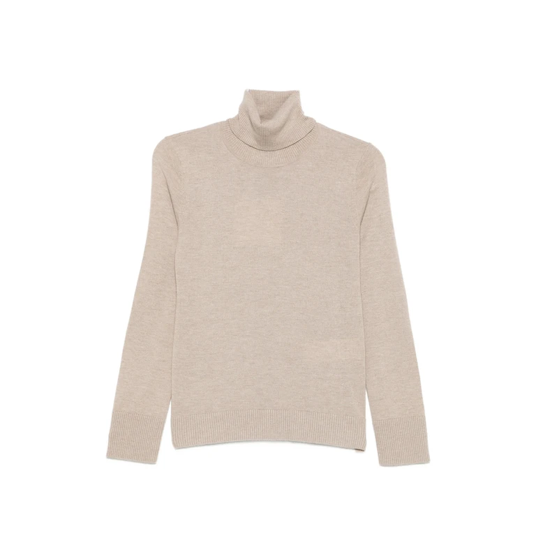 Elbow-patch Roll-neck Knit
