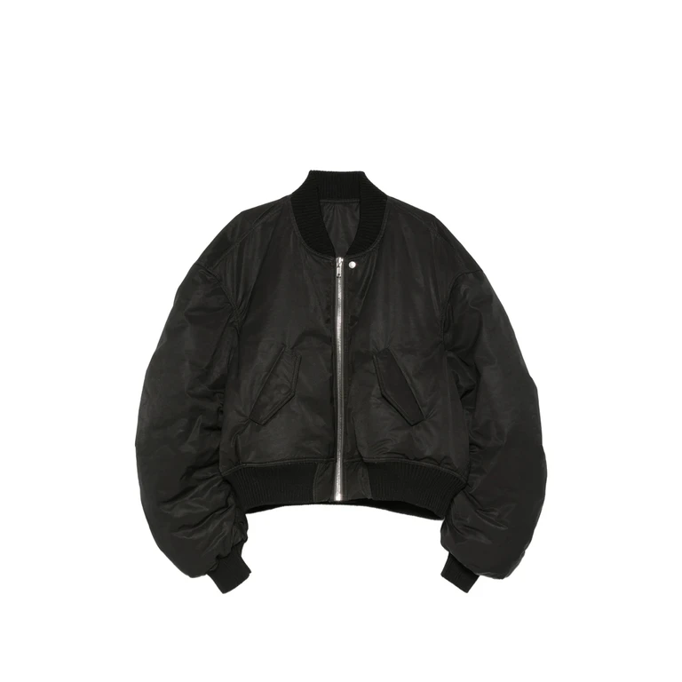 Secchia Flight Ruched-sleeve Bomber Jacket