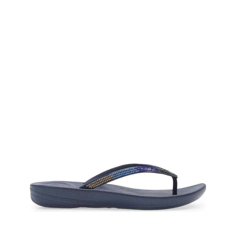 FitFlop Iqushion Ombre Sparkle Women's Flip Flops - Midnight Navy