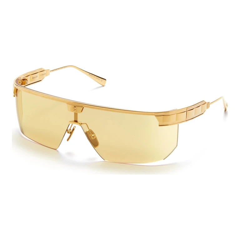 MAJOR Gold Flash Mirror Shield Unisex Sunglasses BPS-147D GLD-AMB 142