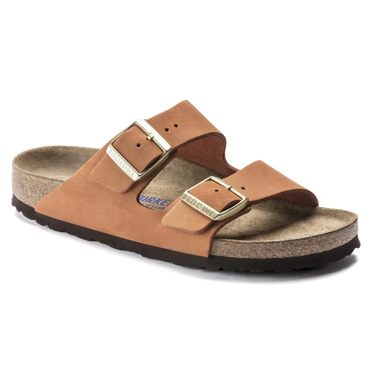Arizona Soft Footbed Nubuck Leather Pecan Sandals