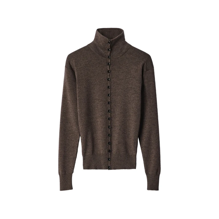 Buttoned Top In Fine Wool