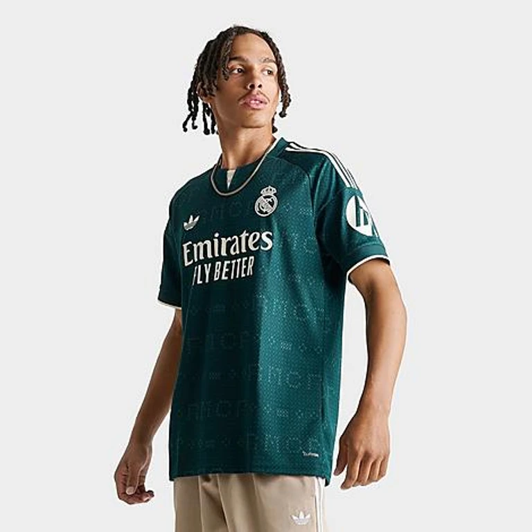 Men's Real Madrid 26-27 Away Soccer Jersey in Aurora Ivy Size: Small