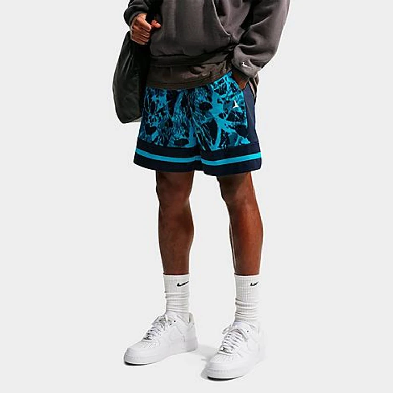 Men's Ja Morant Dri-FIT 8" Basketball Shorts in Obsidian/Light Current Blue/Metallic Silver Size: XS