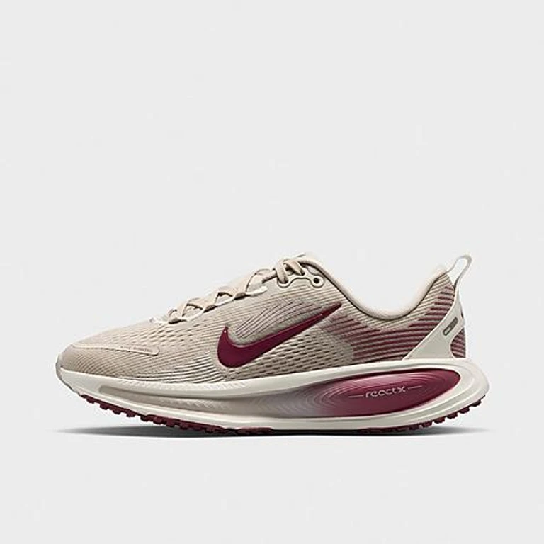 Nike Big Kids Vomero 18 Running Shoes in Cream II/Sail/Pink Smoke Size: 1.0