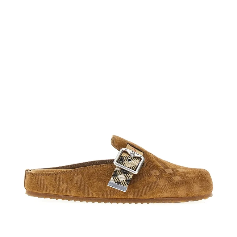 Check suede leather 'Urchin' clogs Woman 36