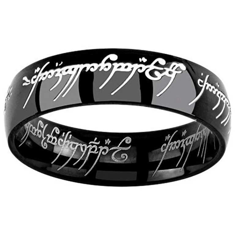 Black Steel Power Anello from The Lord of the Rings movie RRC5623 - Circuit: 63 mm