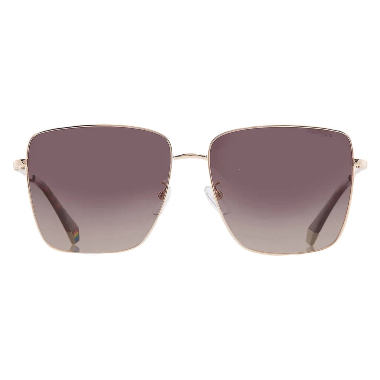 Polarized Brown Gradient Square Ladies Sunglasses PLD 6164/G/S 006J/LA 59