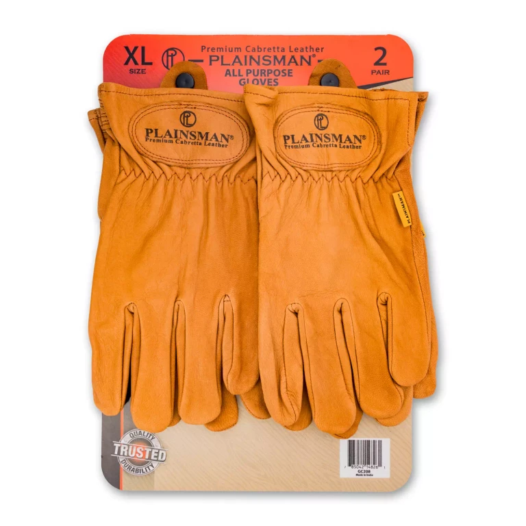Premium Cabretta Brown Leather Gloves (XL):- X Large
