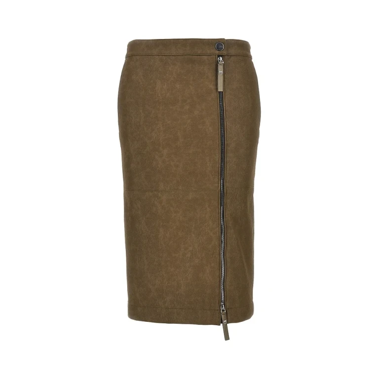 Faux nubuck leather pencil skirt Woman 38