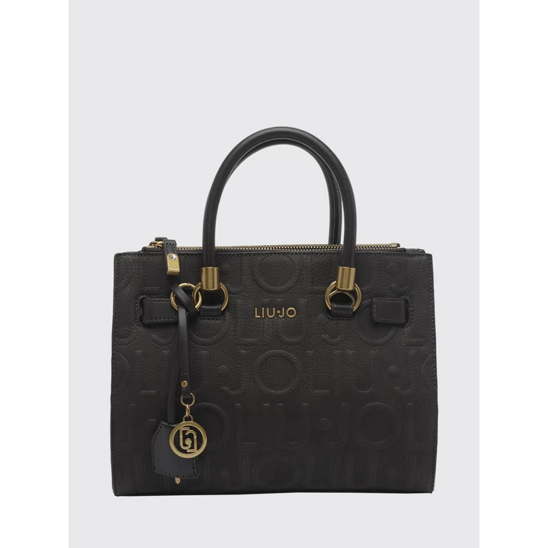 LIU JO Grained Faux Leather Handbag with Monogram and Logo Charm (AF6069E113991419)