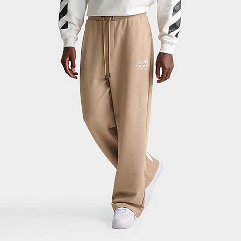 Men's Off-White L/AB Core Diagonal Fleece Sweatpants in Cornstalk Size: Small