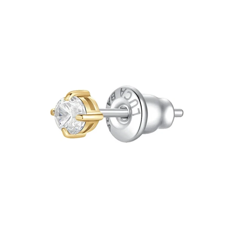 Gold-plated single Orecchino con clear zircon OK1468/OK1472 - Diameter: 0.3cm