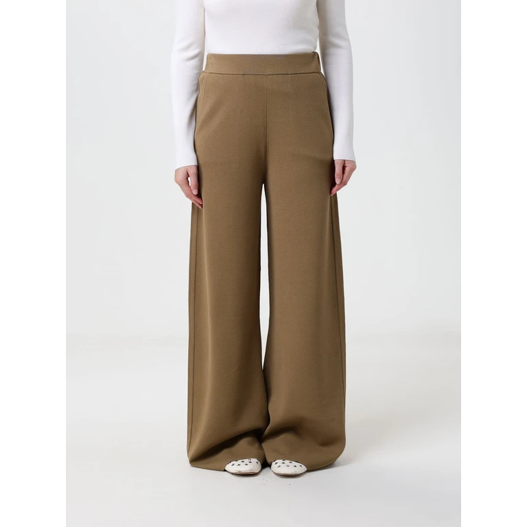 High-Waisted Wide Leg Knit Wool Trousers (2621336011600004)