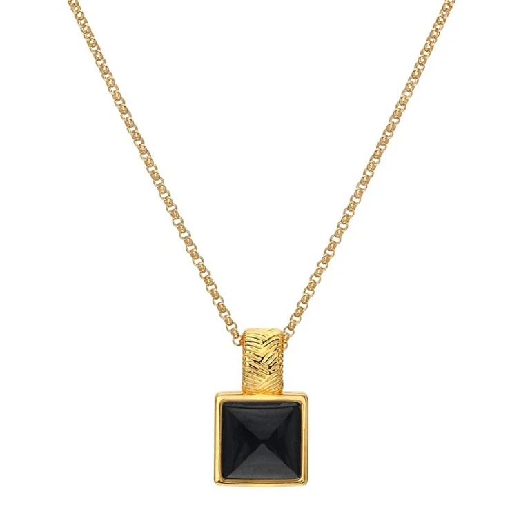 Beautiful Jac Jossa Hope DP914 Diamond Onyx Collana(Chain, Ciondolo)