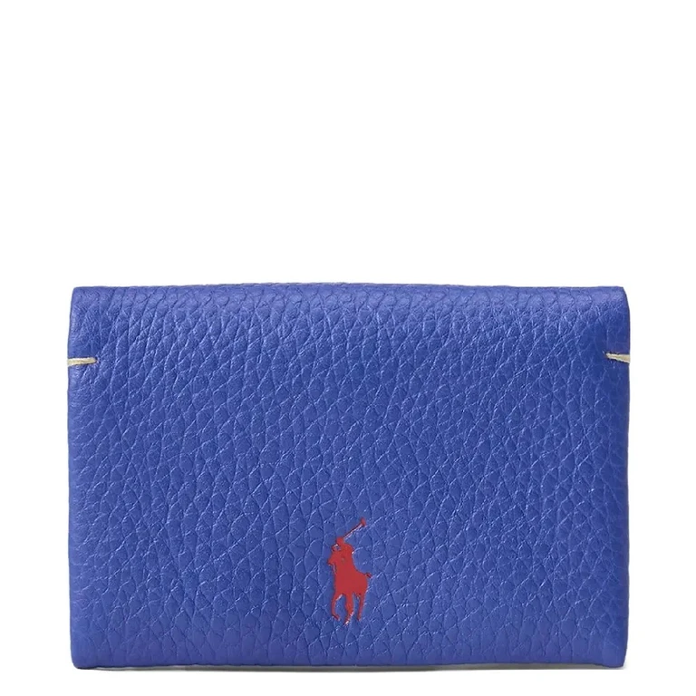 Logo Stamp Snap Leather Wallet
