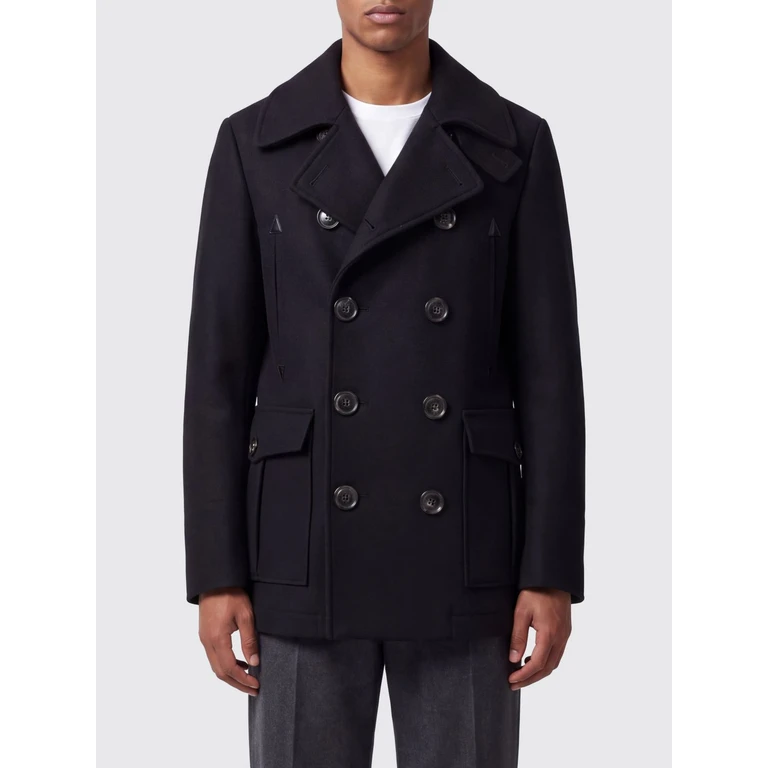 Abrigo cruzado de lana Dsquared2 en negro