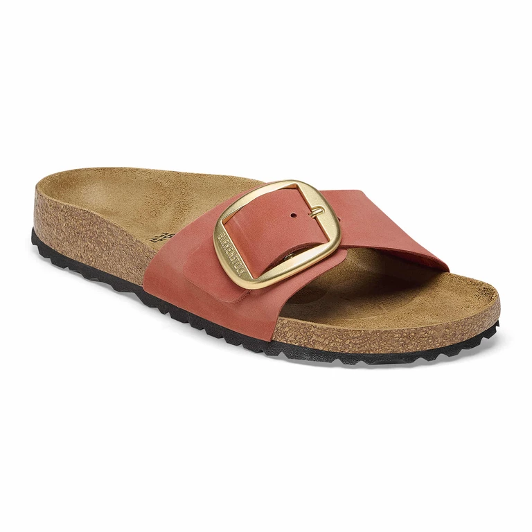 Madrid Big Buckle Nubuck Leather Mars Red