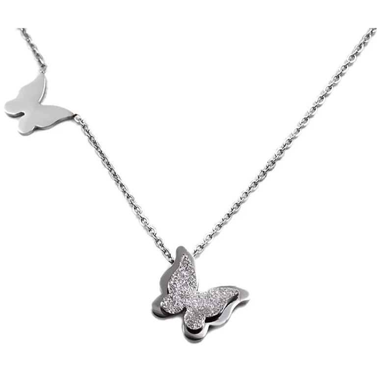 Romantic Butterfly Collana Metal Butterfly KNSC-257-SIL