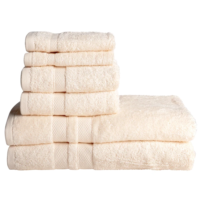 6-Piece Luxury Combed Cotton Towel Set