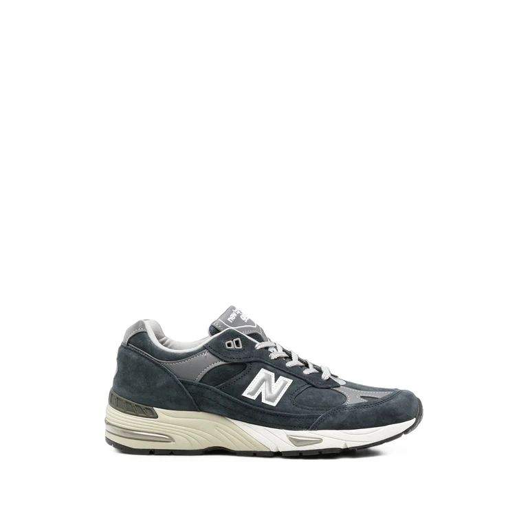 NEW BALANCE Made in UK M991v1 Suede and Mesh Low-Top Sneakers with Logo (M991PN1)
