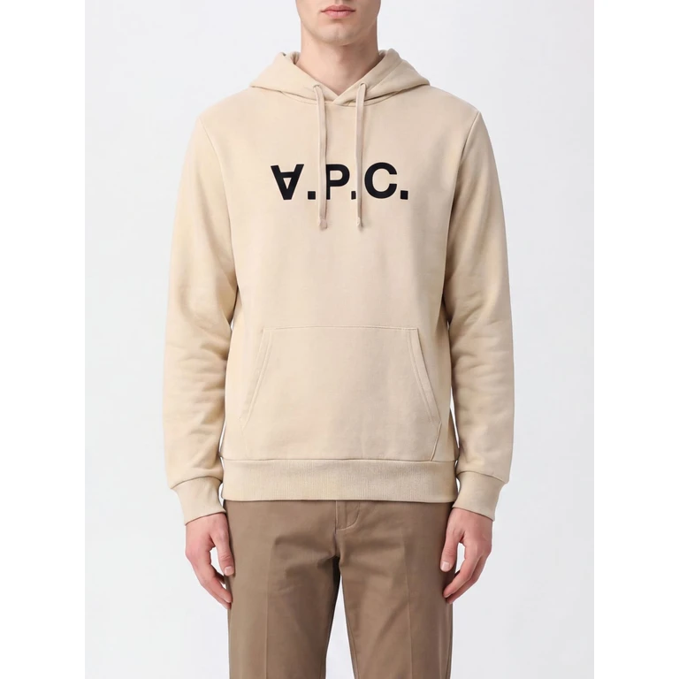 A. P.C. Cotton Logo Hoodie with Kangaroo Pocket (COHBNM37012ANI)