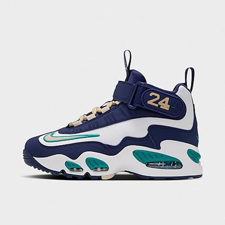 Big Kids Air Griffey Max 1 Casual Shoes in Midnight Navy/Team Gold/Fresh Water Size: 3.5