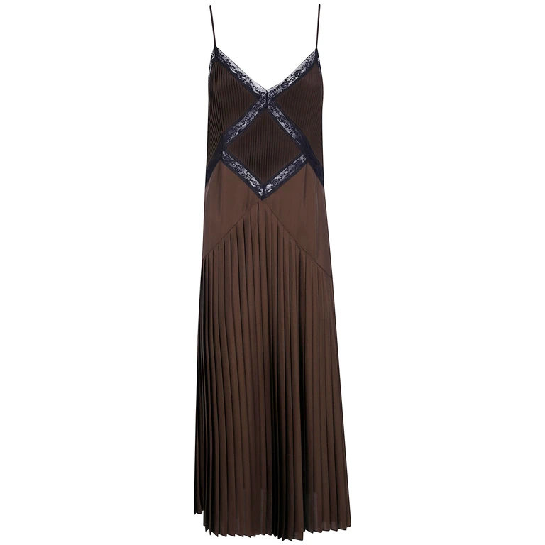 Dress Long Sleeve "Darkness Brown Black"